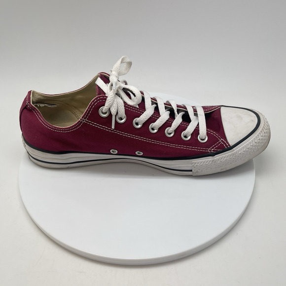Converse All Star Sneakers Mens 11 Low Top Burgundy Canvas Casual Shoes M9691 - Picture 6 of 10